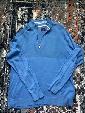 UNTUCKit Men’s Blue Half-Zip Sweater